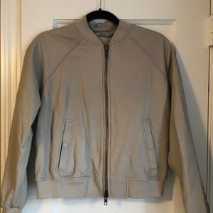 Vince *New* Dove Lambskin Leather Bomber Jacket